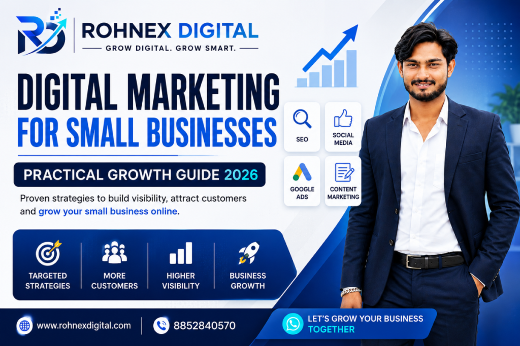 Digital marketing for small businesses - Rohnex Digital