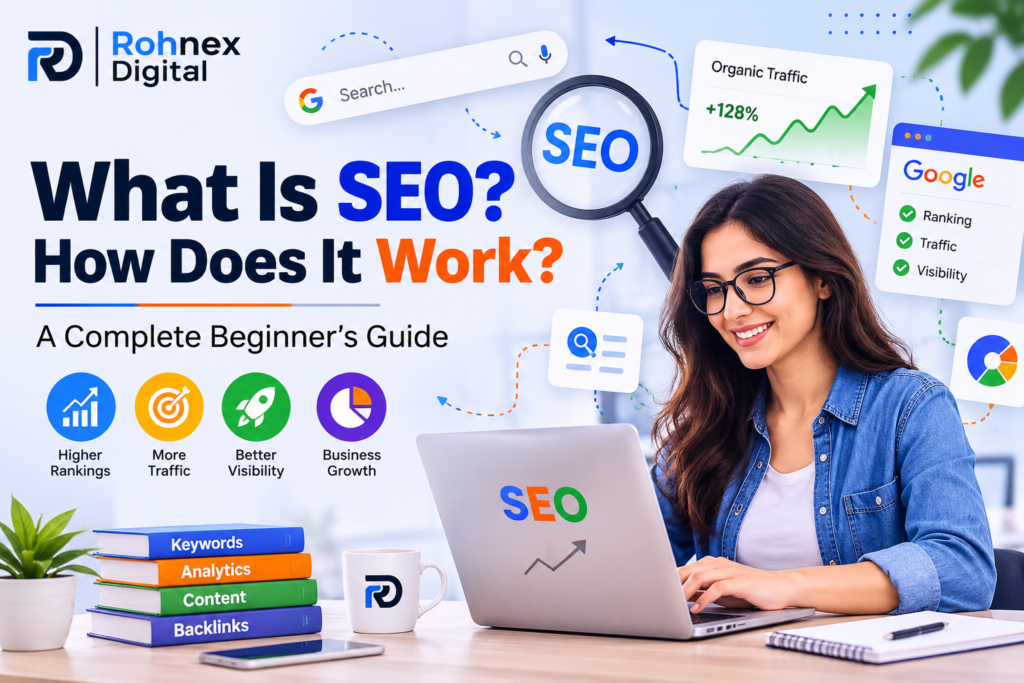 What Is SEO How Does It Work - Complete Search Engine Optimization Guide for Beginners by Rohnex Digital
